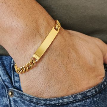 Ident Armband Edelstahl Gold - 2658