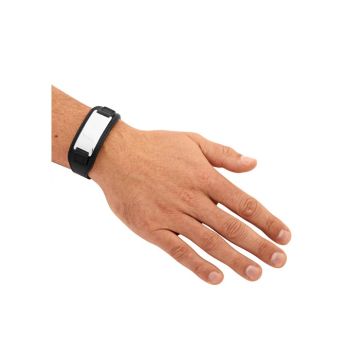 Armband Leder schwarz mit Gravur - 0065