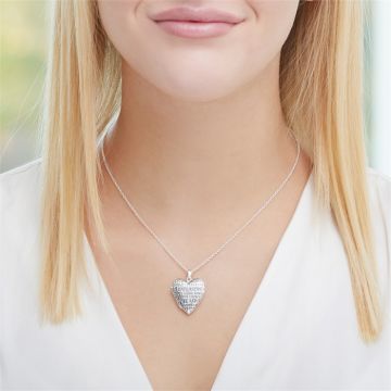 Herz Medaillon Silber mit Gravur - 2251